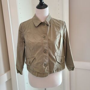 Talbots Size 12 Olive Green Light Jacket